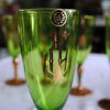 Juego de 6 copas cristal verde - Imagen 3