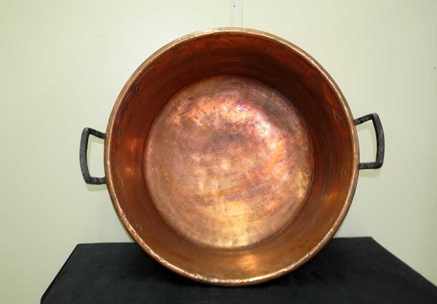 Caldero antiguo de cobre - Antiguedades El Apaño