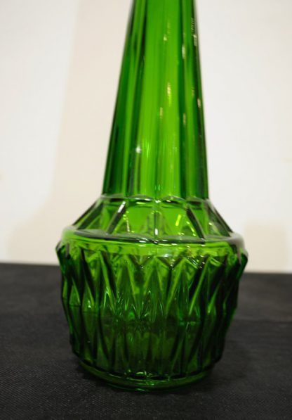 Licorera vintage cristal verde - Imagen 4