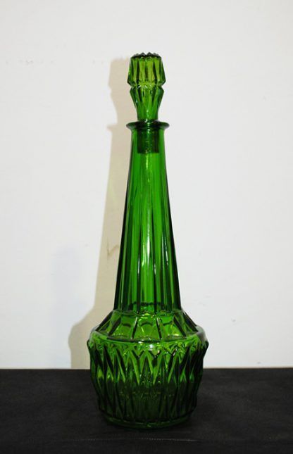 Licorera vintage cristal verde