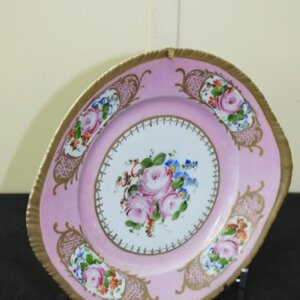 Plato rosa porcelana esmaltada