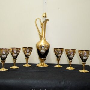 Juego de licor cristal Bohemia