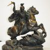 Caballo marmolina y polvo de bronce