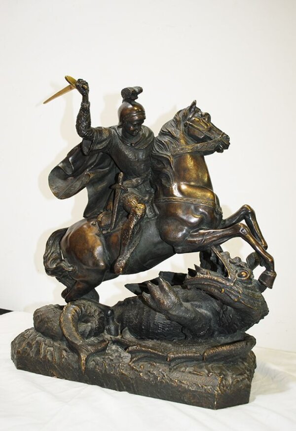 Caballo marmolina y polvo de bronce