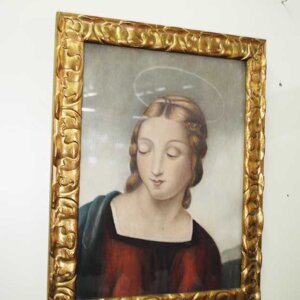 Lámina antigua Virgen