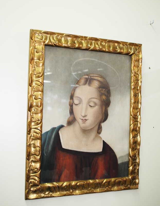 Lámina antigua Virgen