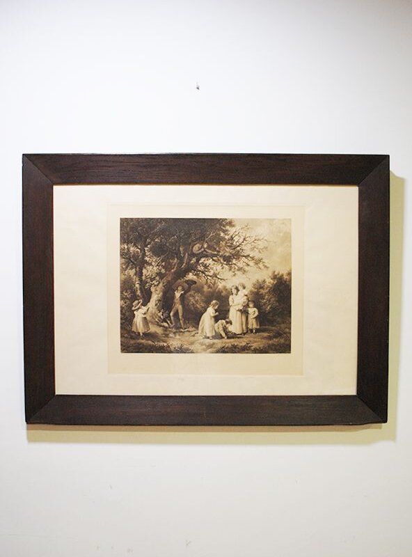 Grabado Birdnesting con marco