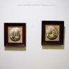 Pareja de cuadros porcelana y madera