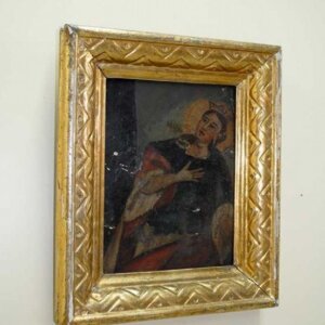 Pintura antigua sobre tabla