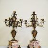 Candelabros Imperio con mármol - Imagen 2