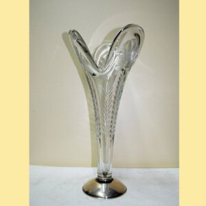 Jarrón antiguo pie de plata