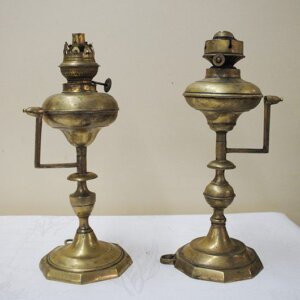Quinqués antiguos de bronce