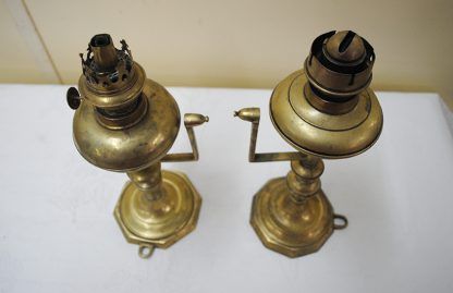 Quinqués antiguos de bronce - Imagen 3