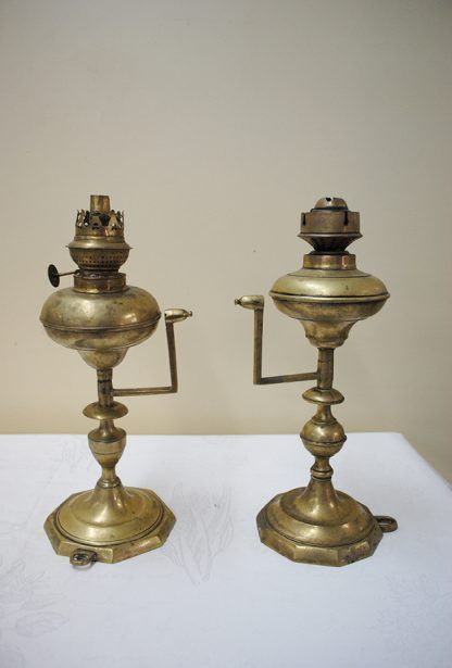 Quinqués antiguos de bronce - Imagen 4