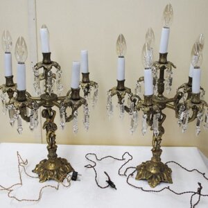 Candelabros de bronce angelitos