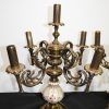 Candelabros bronce y porcelana - Imagen 3