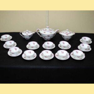 Juego de café de Limoges flores