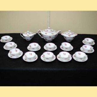 Juego de café de Limoges flores