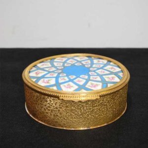 Joyero de bronce y porcelana