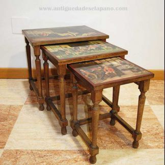 Juego de mesas nido antiguas
