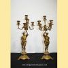 Candelabros guerreros bronce