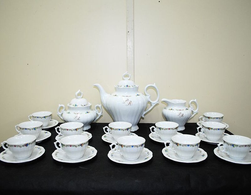 Juego de café porcelana esmaltada