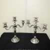 Candelabros plateados metal