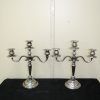 Candelabros plateados metal - Imagen 2