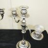 Candelabros plateados metal - Imagen 4