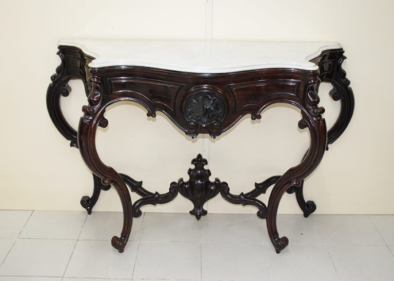 Consola Isabelina de nogal - Antiguedades El Apaño