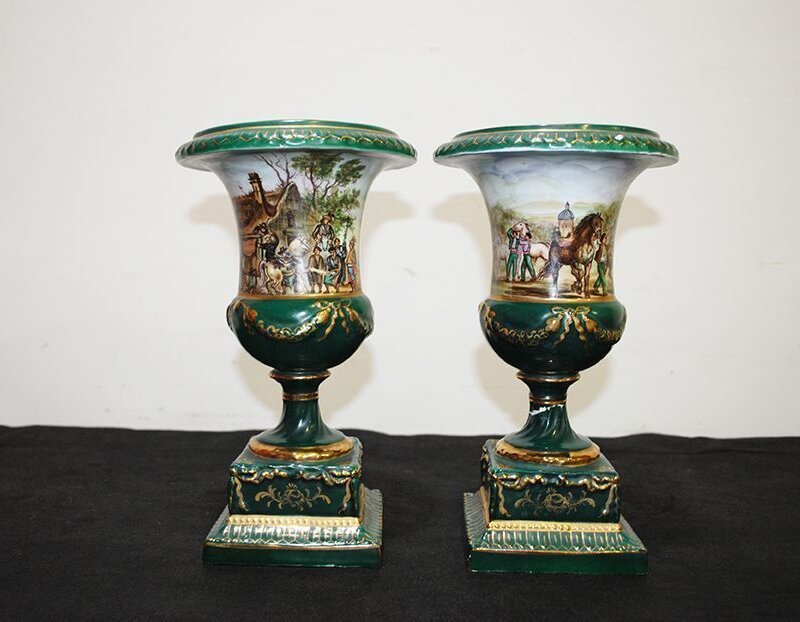 Jarrones de porcelana paisajes