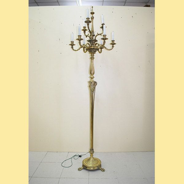 Lámpara candelabro de pie - Antiguedades El Apaño