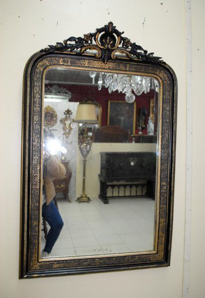 Espejo antiguo ebonizado - Imagen 3