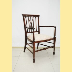 Sillón inglés marquetería
