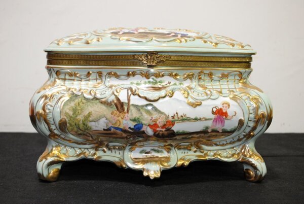 Gran joyero de porcelana - Imagen 2