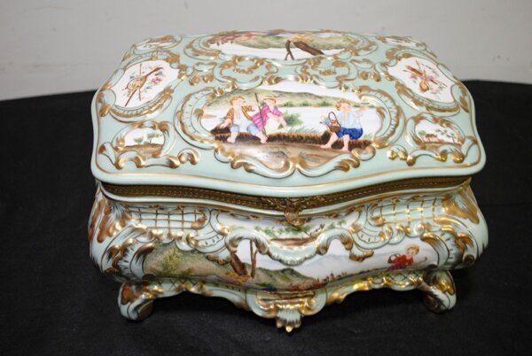 Gran joyero de porcelana - Imagen 5