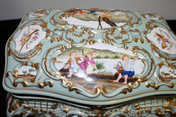 Gran joyero de porcelana - Imagen 6