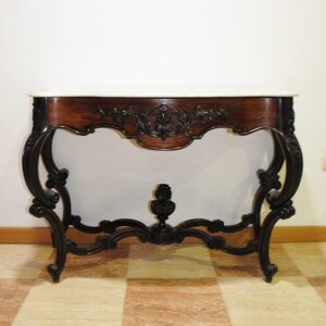 Consola Isabelina de caoba