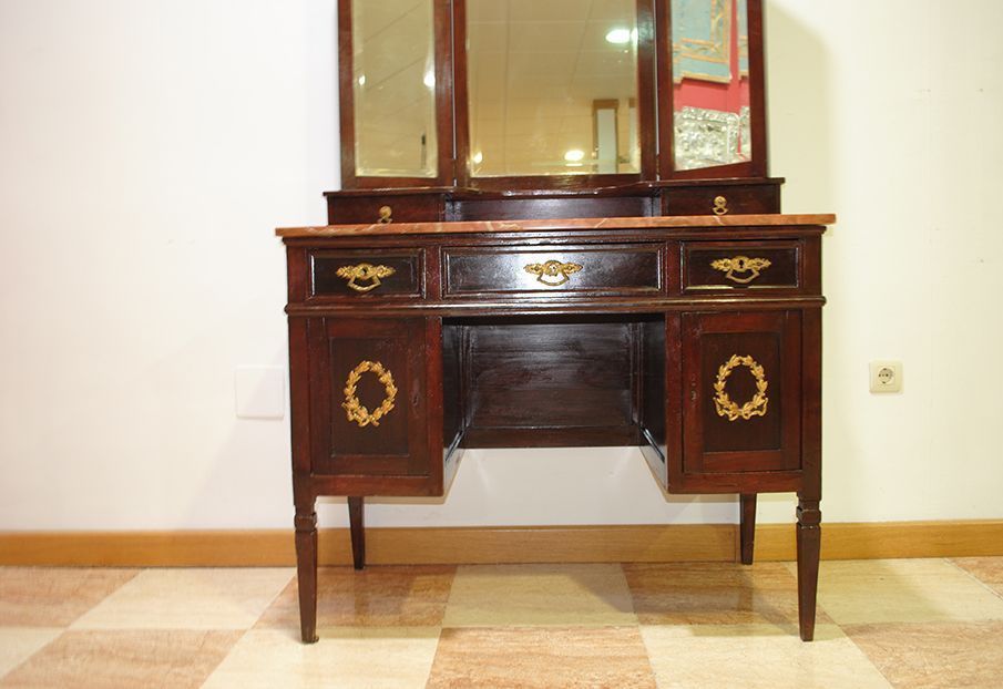Mueble tocador de caoba - Antiguedades El Apaño
