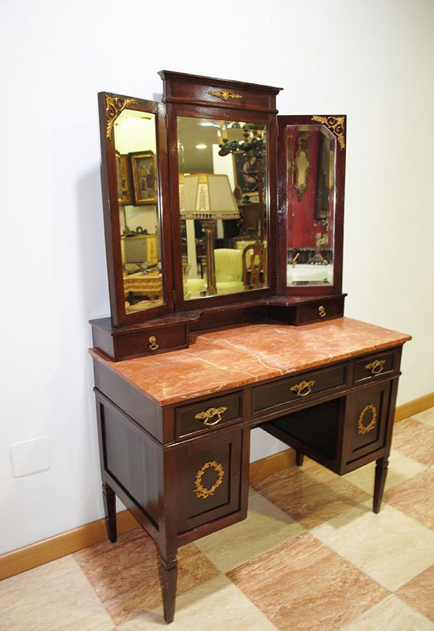 Mueble tocador de caoba - Antiguedades El Apaño