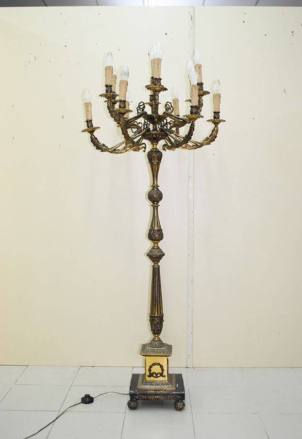 Candelabro de pie 13 luces - Antiguedades El Apaño