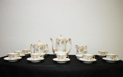 Juego de café Limoges flores - Imagen 2