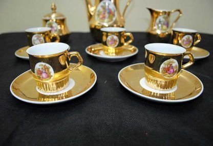 Juego de café dorado - Imagen 2