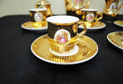 Juego de café dorado - Imagen 3