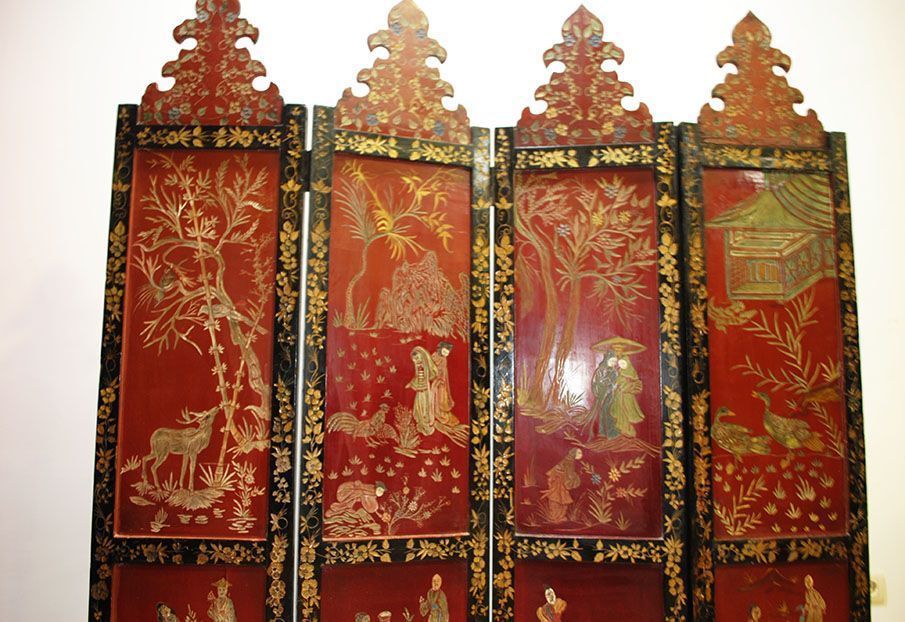 Biombo antiguo chino - Antiguedades El Apaño
