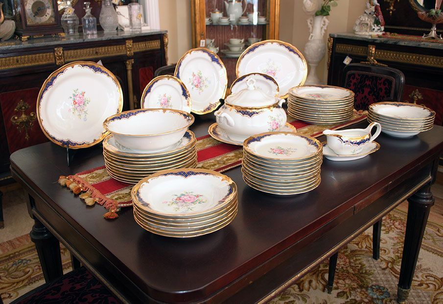Vajilla porcelana flores