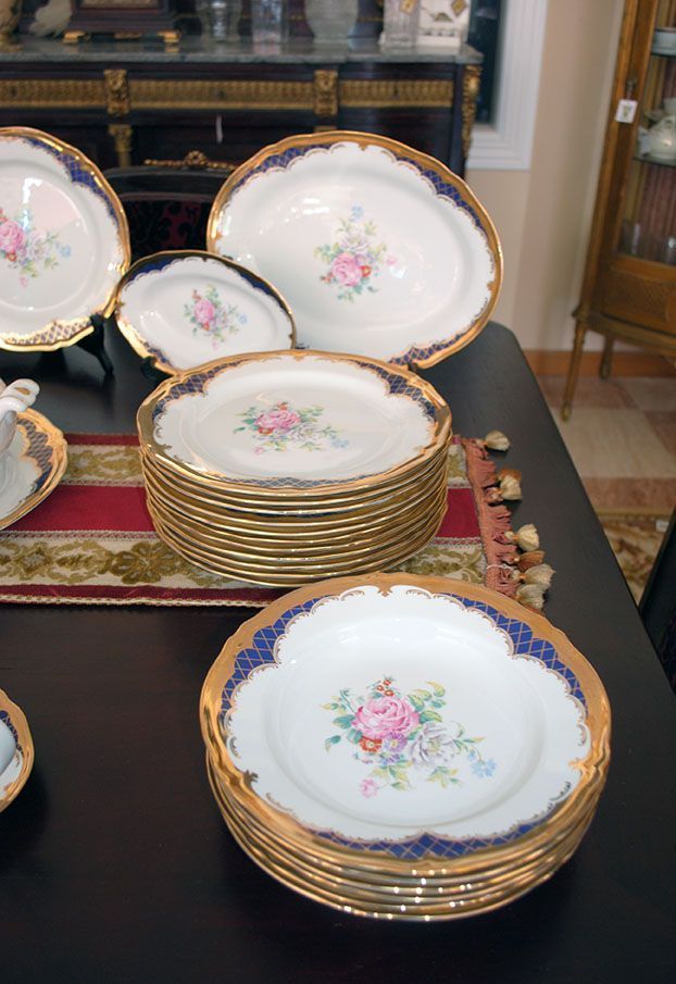 caminar Microordenador vehículo Vajilla porcelana flores - Antiguedades El Apaño