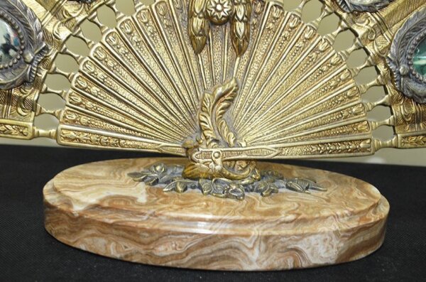 Abanico antiguo de bronce - Imagen 5