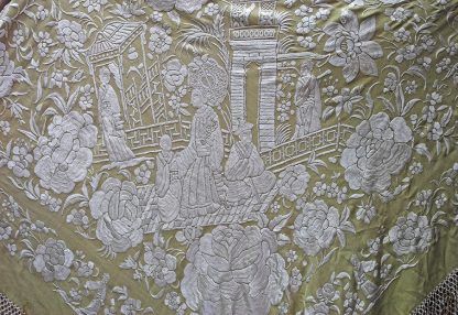 Mantón de manila motivos chinos - Imagen 15