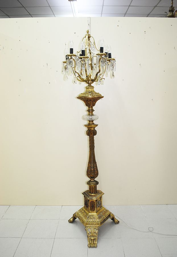 Lámpara de pie candelabro - Antiguedades El Apaño